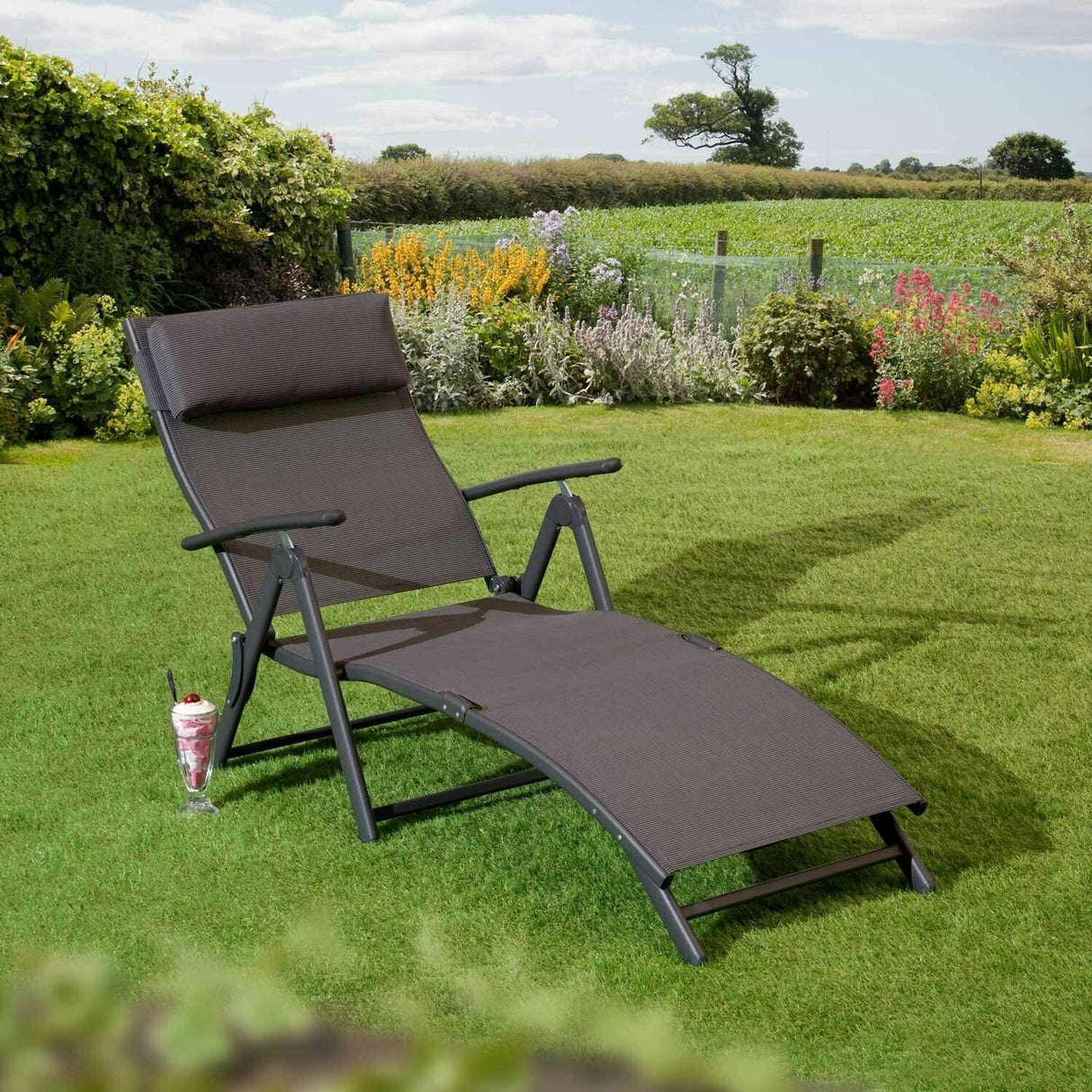 Havana Charcoal Sun Lounger