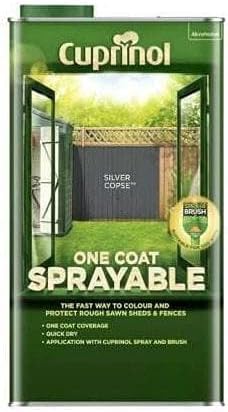 Cuprinol One Coat Sprayable Fence Treatment Silver Copse 5L