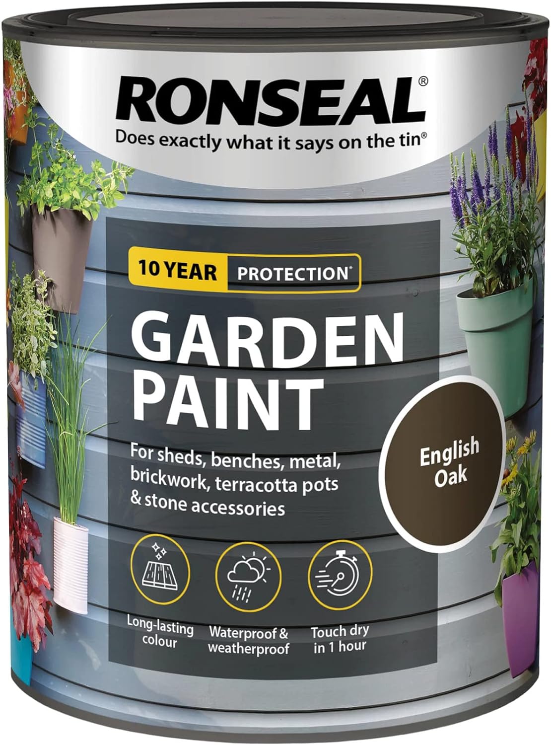 Ronseal Garden Paint English Oak 750ml