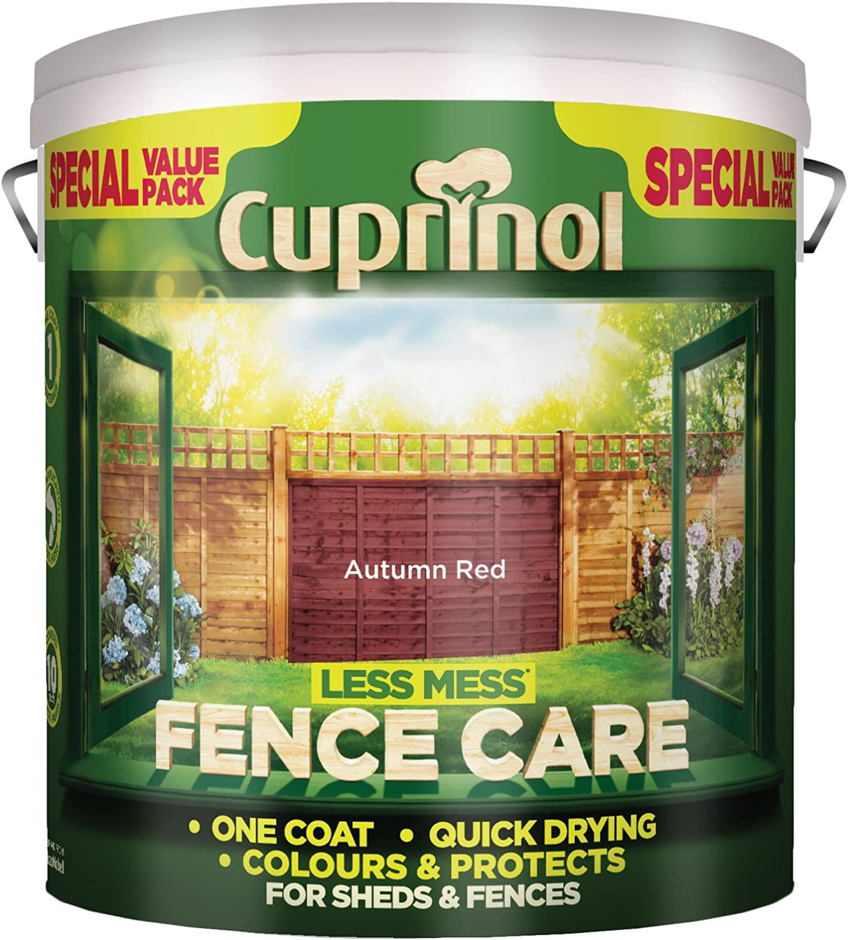 Cuprinol 6 Litre Less Mess Fence Care - Autumn Red