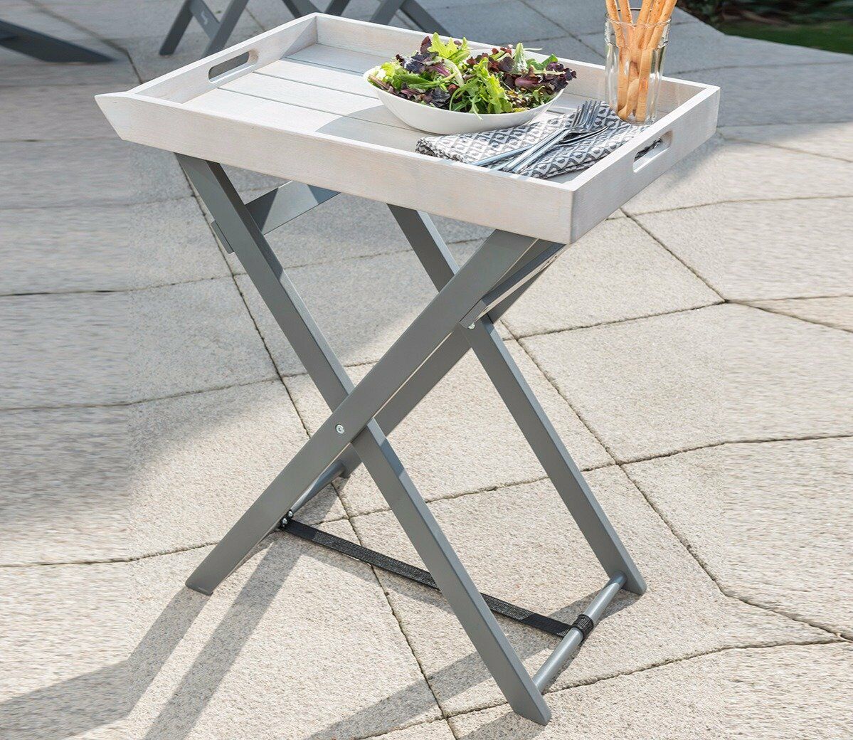 Norfolk Leisure Florenity Grigio Folding Butler Tray Garden Store