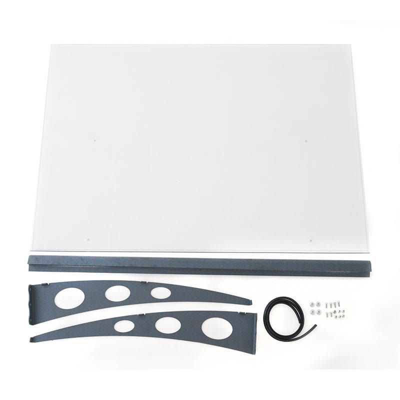 Garamond 1.4m x 0.9m Door Canopy - Grey Frame & Clear Polycarbonate