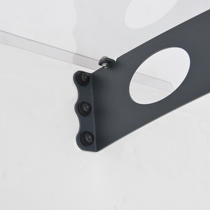 Garamond 1.4m x 0.9m Door Canopy - Grey Frame & Clear Polycarbonate