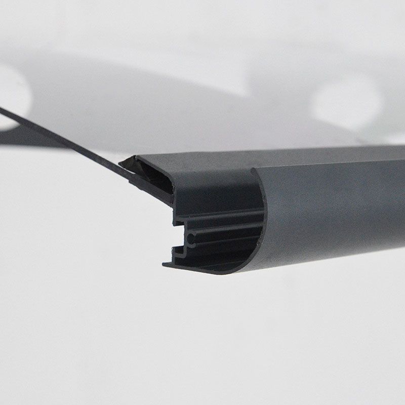 Garamond 1.4m x 0.9m Door Canopy - Grey Frame & Clear Polycarbonate