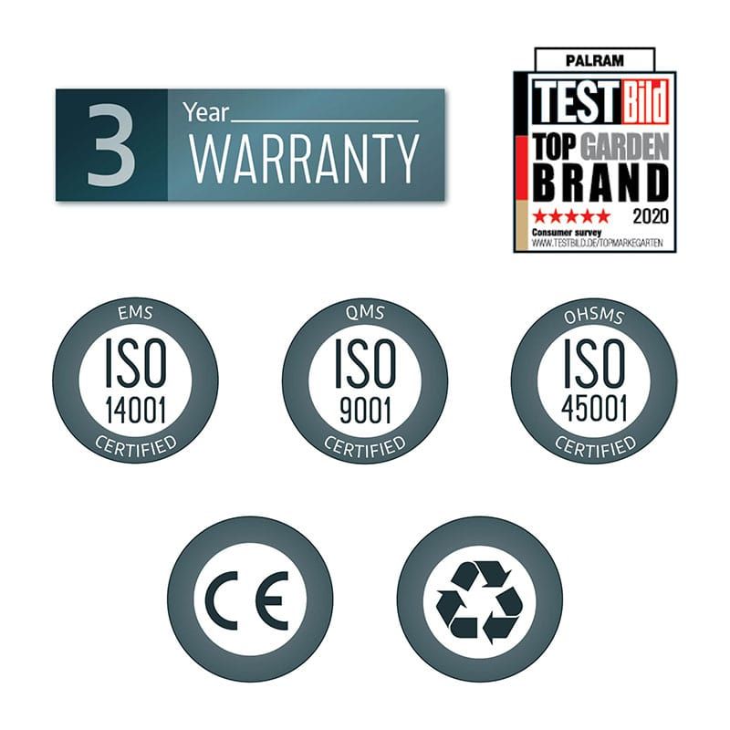 Garamond 1.4m x 0.9m Door Canopy - Grey Frame & Clear Polycarbonate