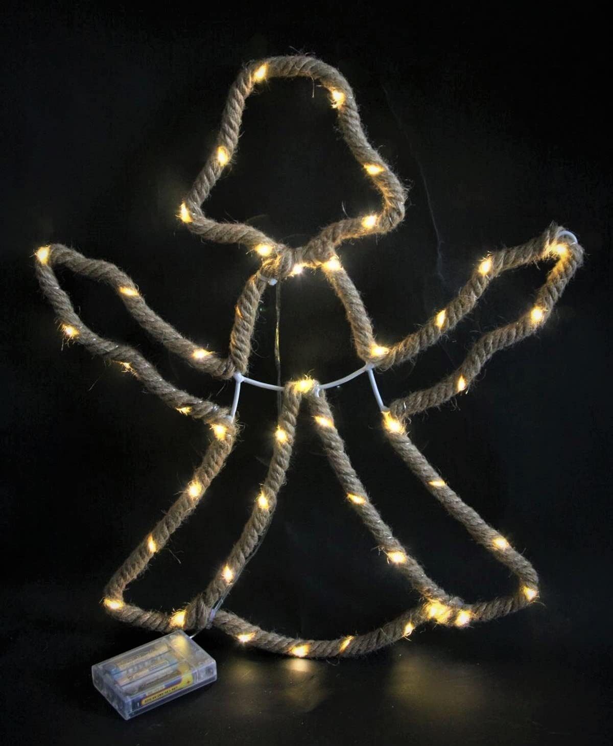 Christmas Angel Silhouette LED Hemp Rope Light
