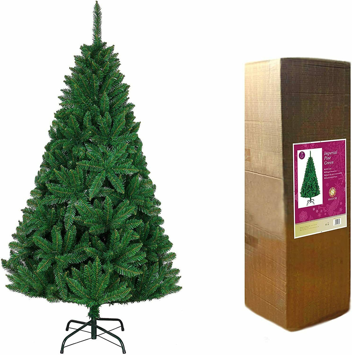 Imperial Pine Traditional Green Christmas Tree - 6ft/180cm