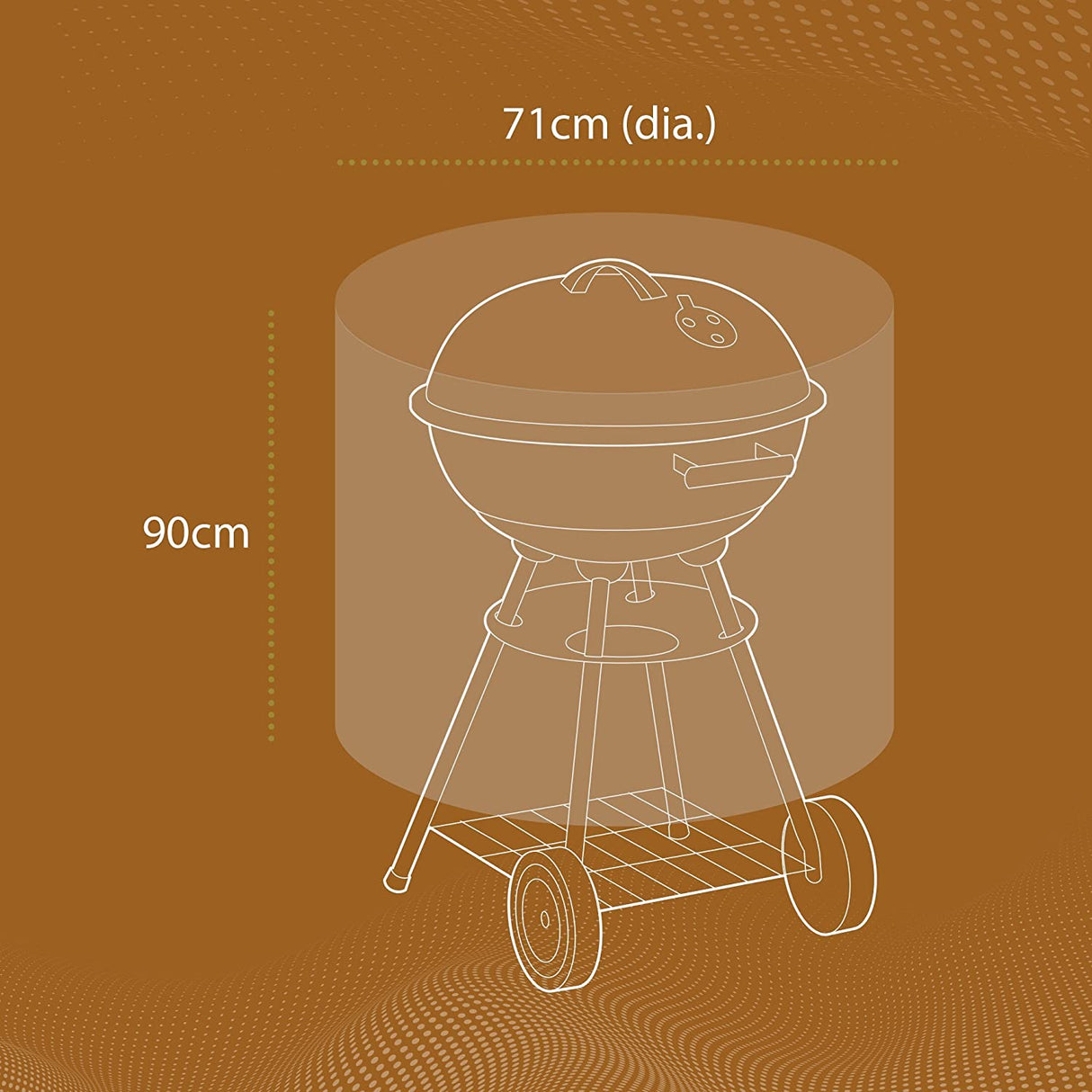 The Garden & Home Co Kettle Barbecue Cover, Black