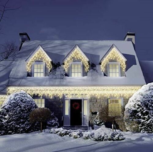 600 LED String/Fairy Icicle Lights - Warm White