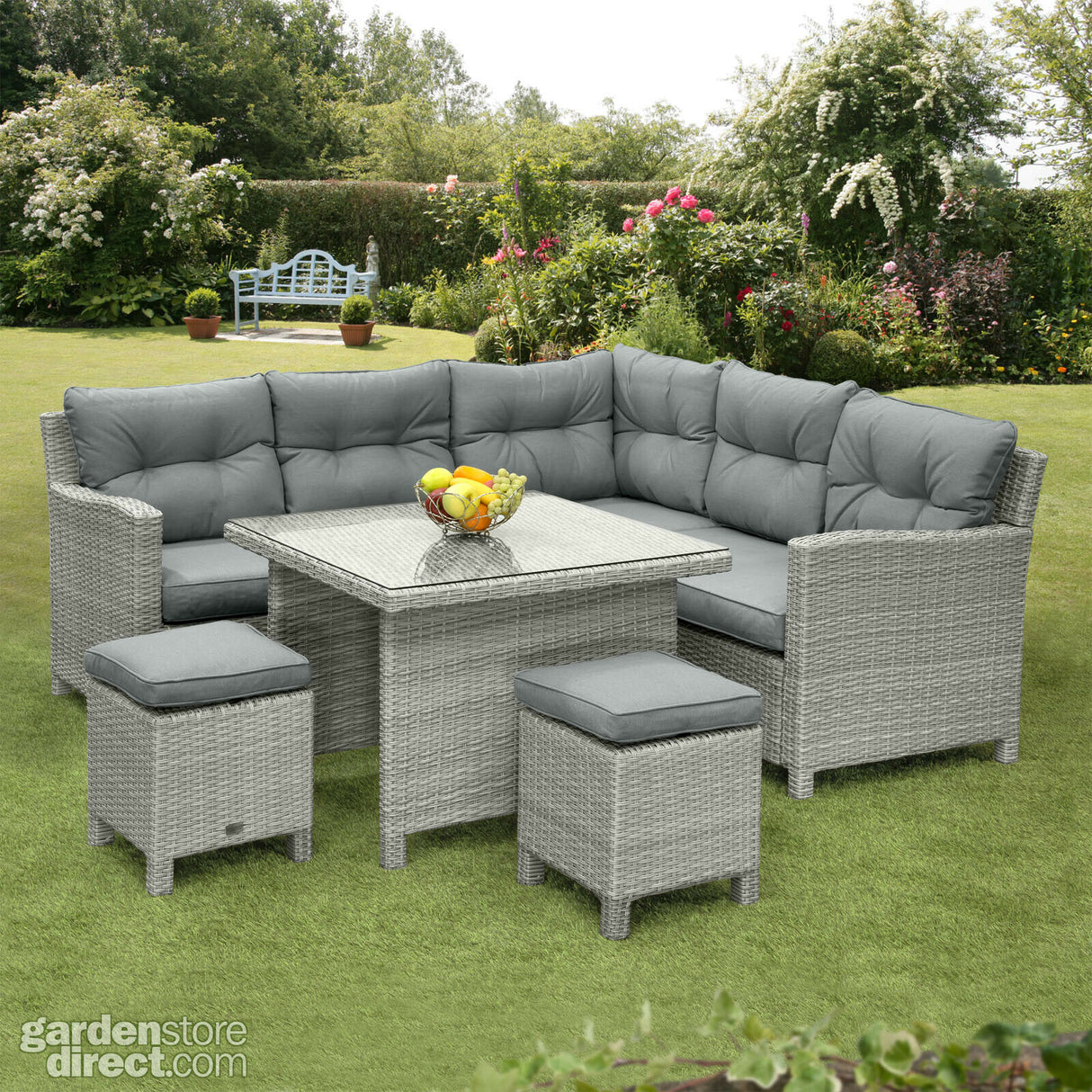 Sarasota Mini Modular Corner Dining Set - Grey