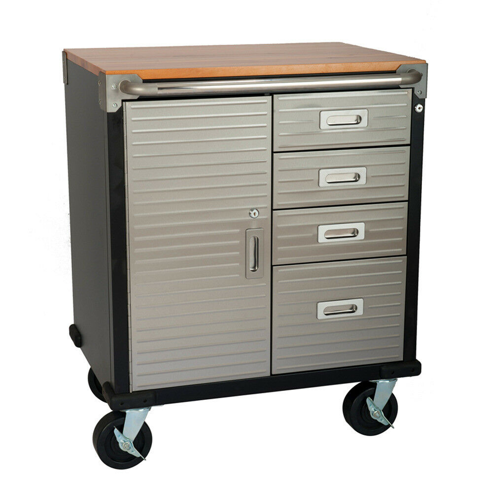 4 Drawer and Side Cupboard Cabinet