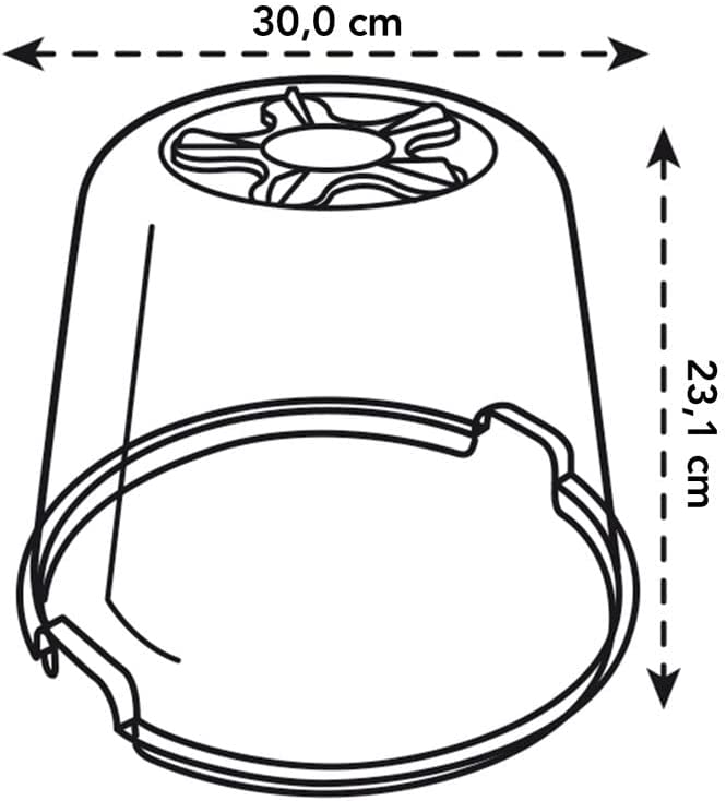 Green Basics Grow House Round 30cm Transparent