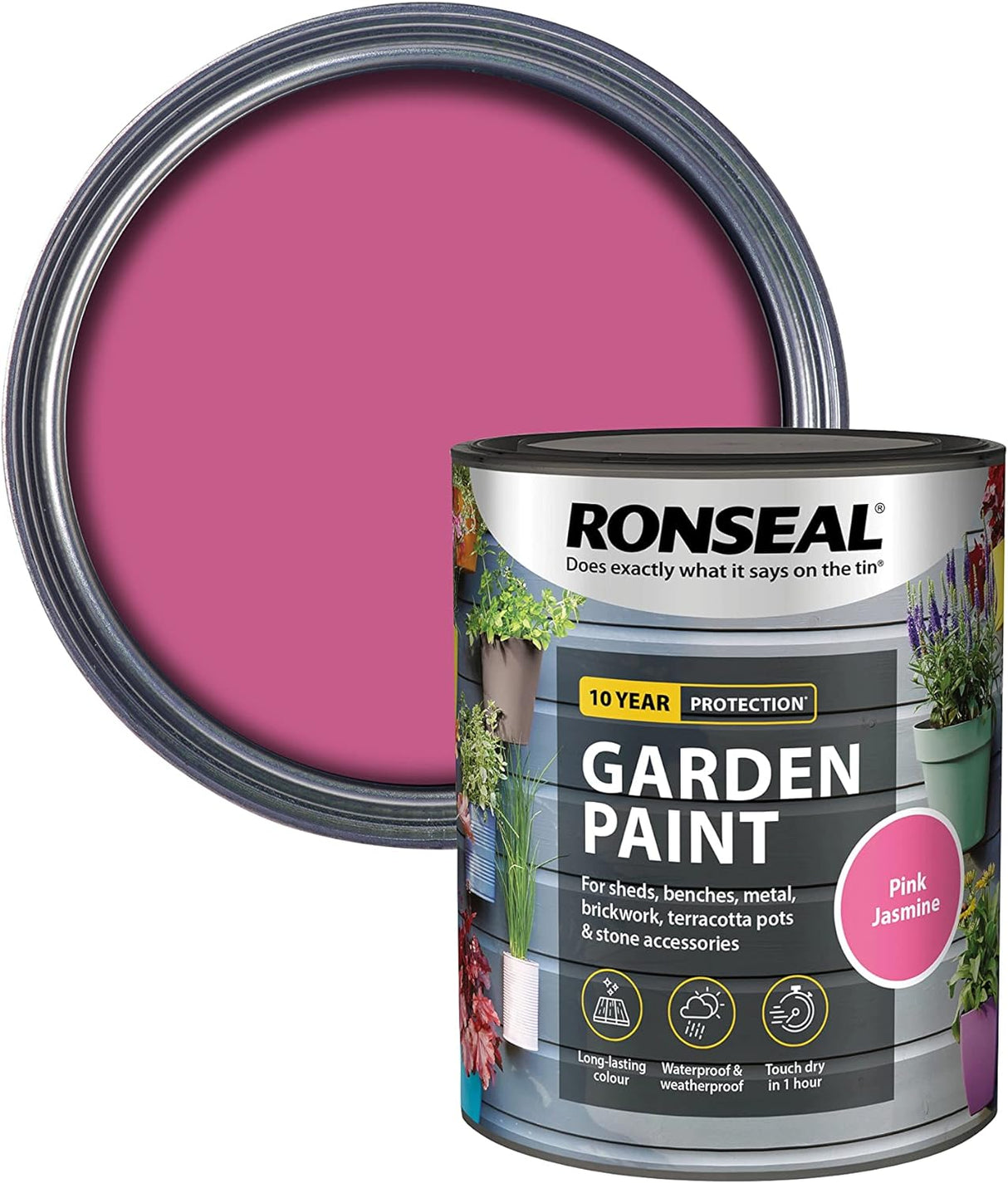 Ronseal Garden Paint Pink Jasmine 750ml
