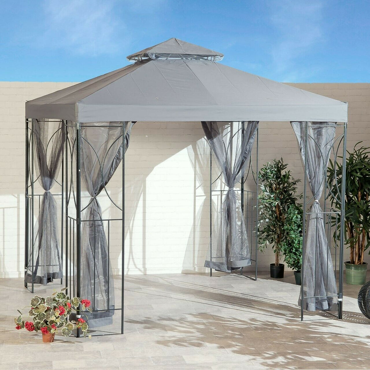 Polenza Gazebo 2.5m - Grey