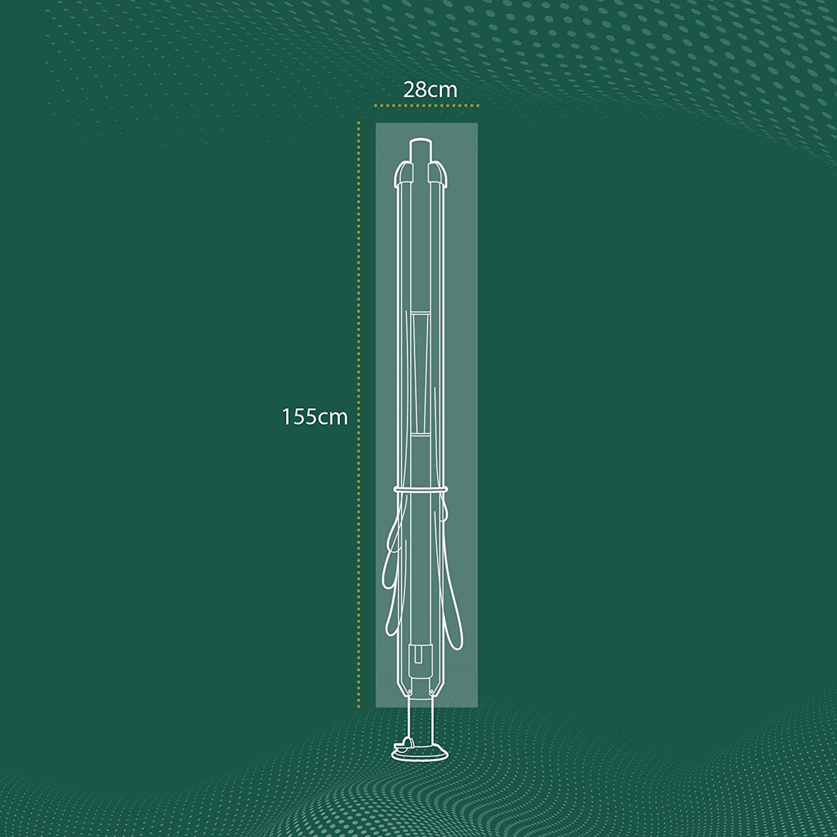 The Garden & Home Co Rotary Line Cover, Black