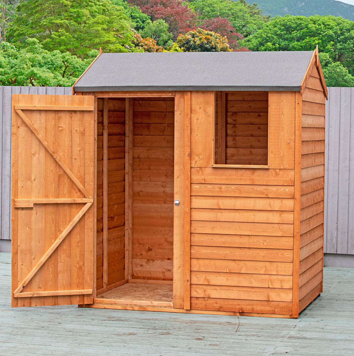 Garden Value Overlap 6 x 4 Reverse Apex Shed