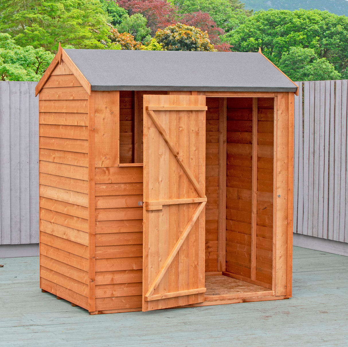 Garden Value Overlap 6 x 4 Reverse Apex Shed