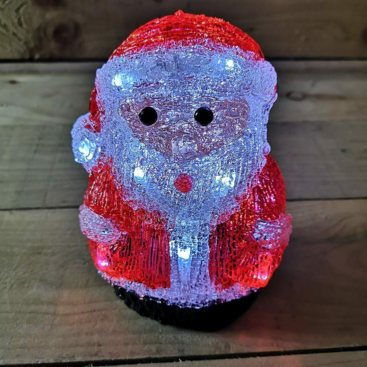 19cm Acrylic Santa Claus Light Up Figure