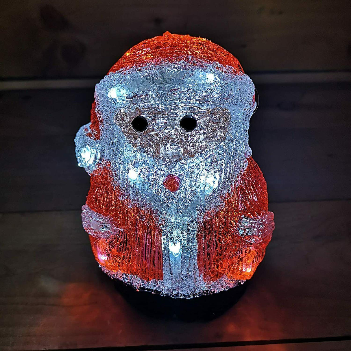 19cm Acrylic Santa Claus Light Up Figure