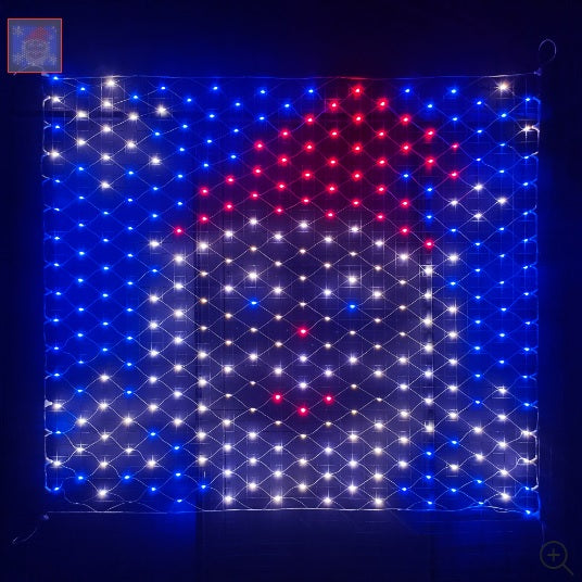 1.2m x 1.3m LED Santa Claus Net Curtain Light