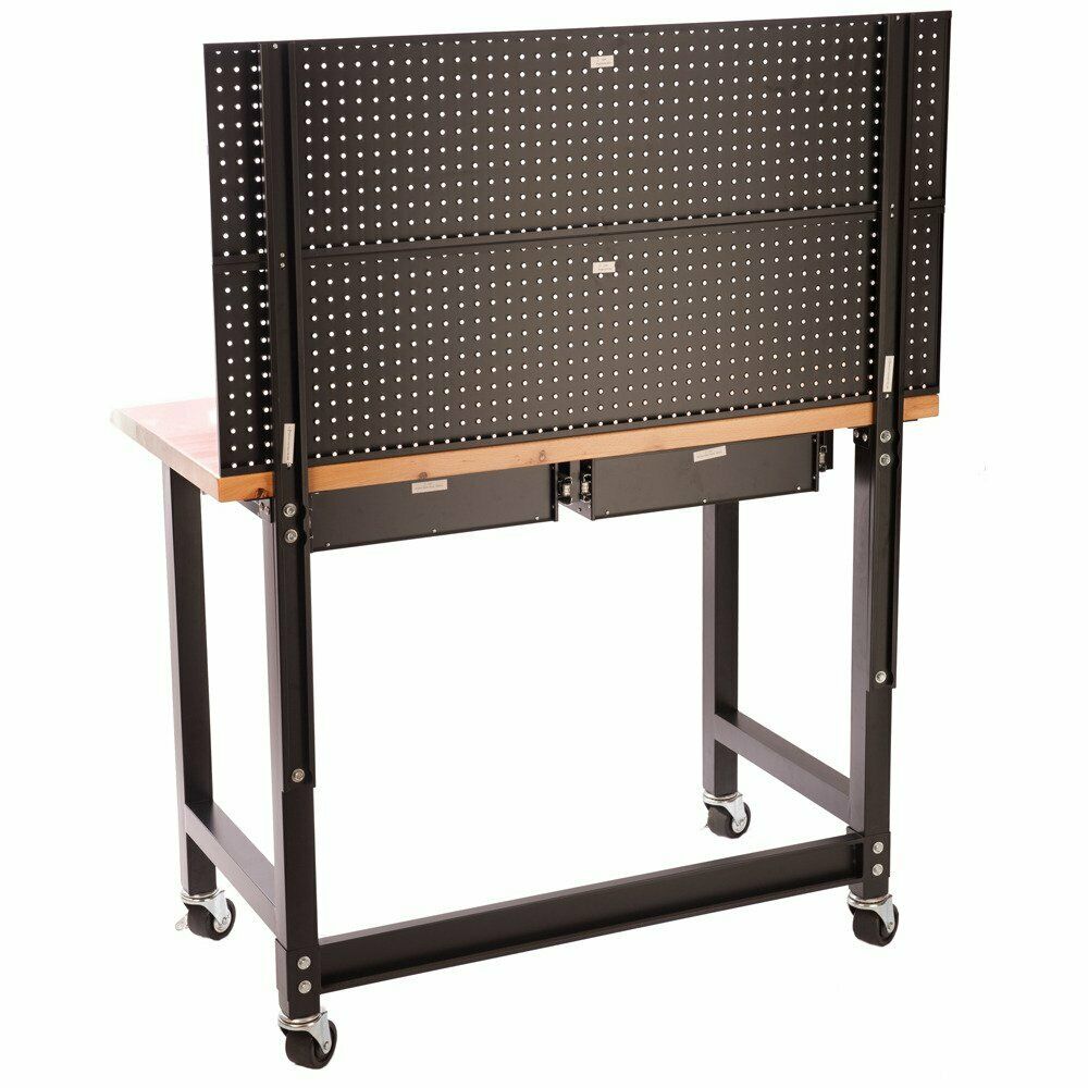 Seville Classics UltraHD Workbench With Peg Board and Castors