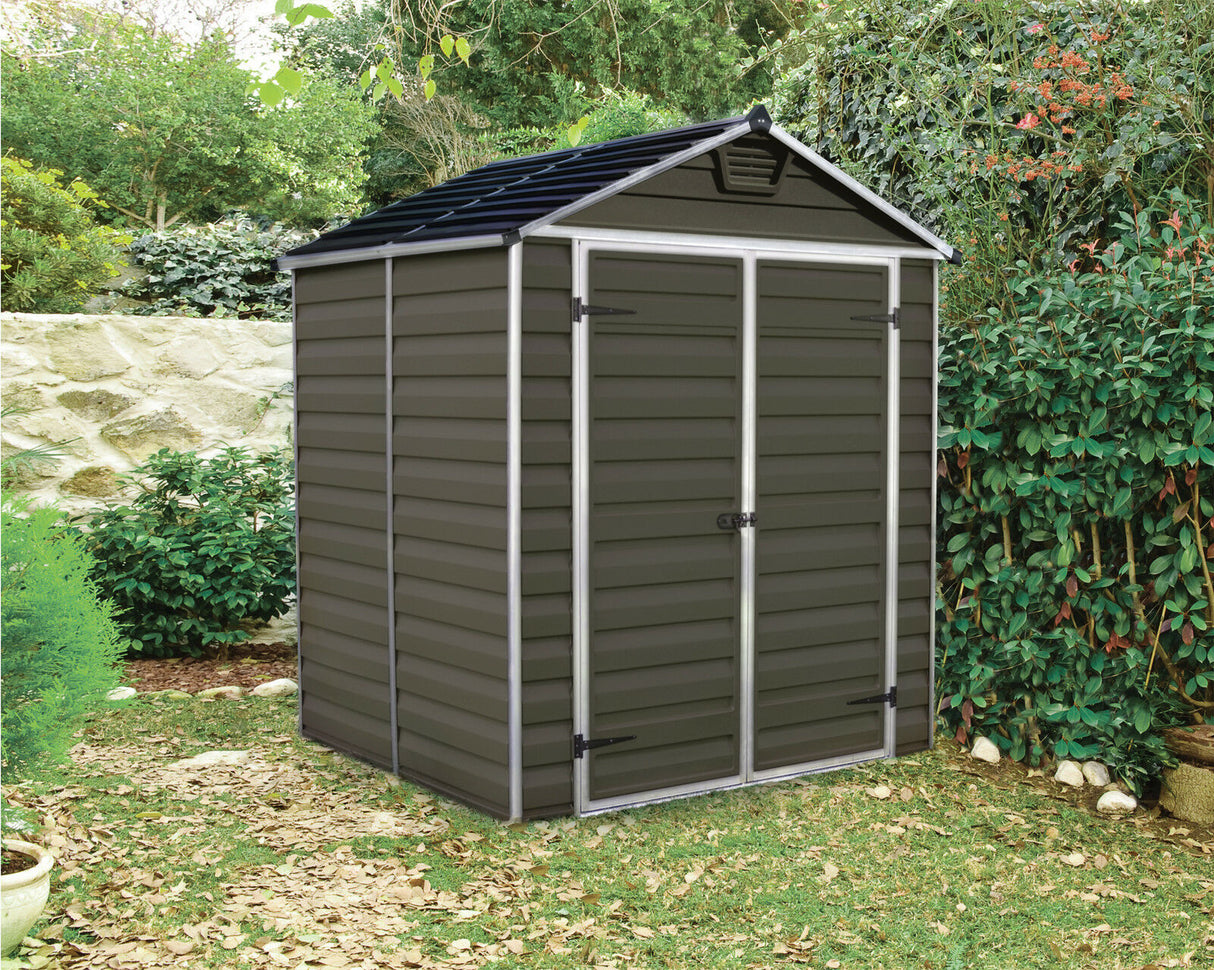 Palram - Canopia Skylight Brown Shed 6x5