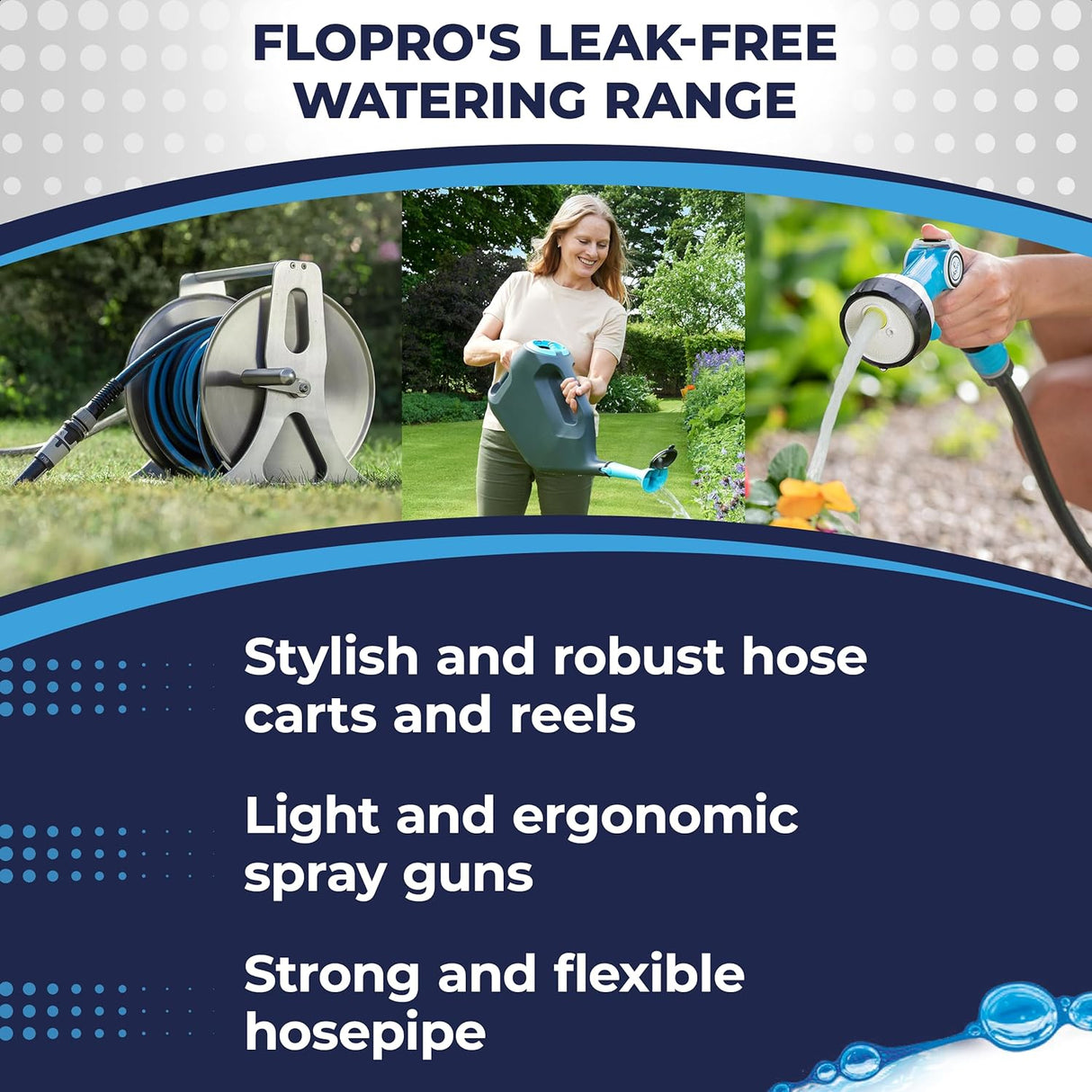 FloPro SmartFlo No Kink Complete Garden Hose Set 20m
