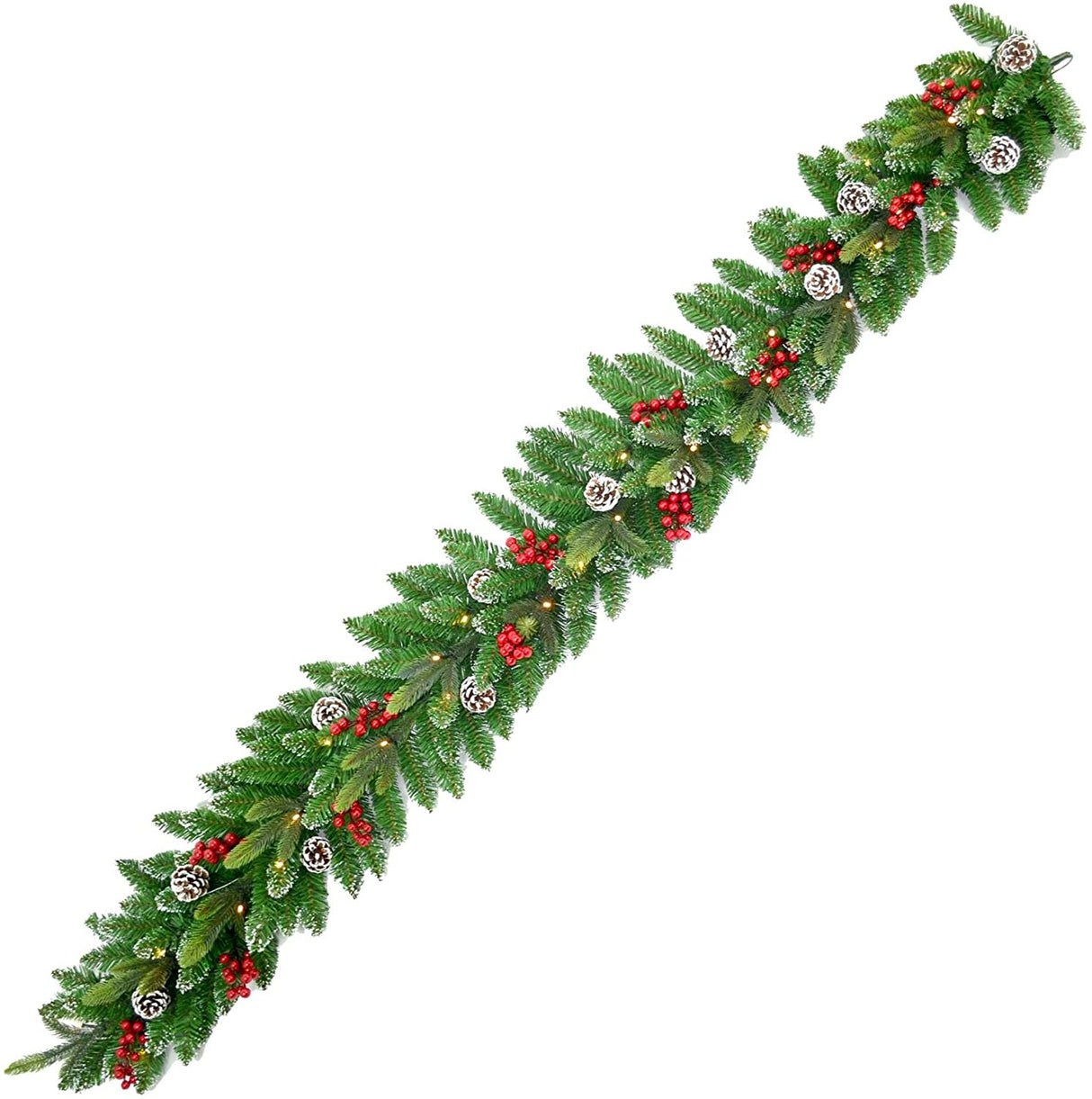 2m Stockholm Pre-Lit Garland with Cones and Berries