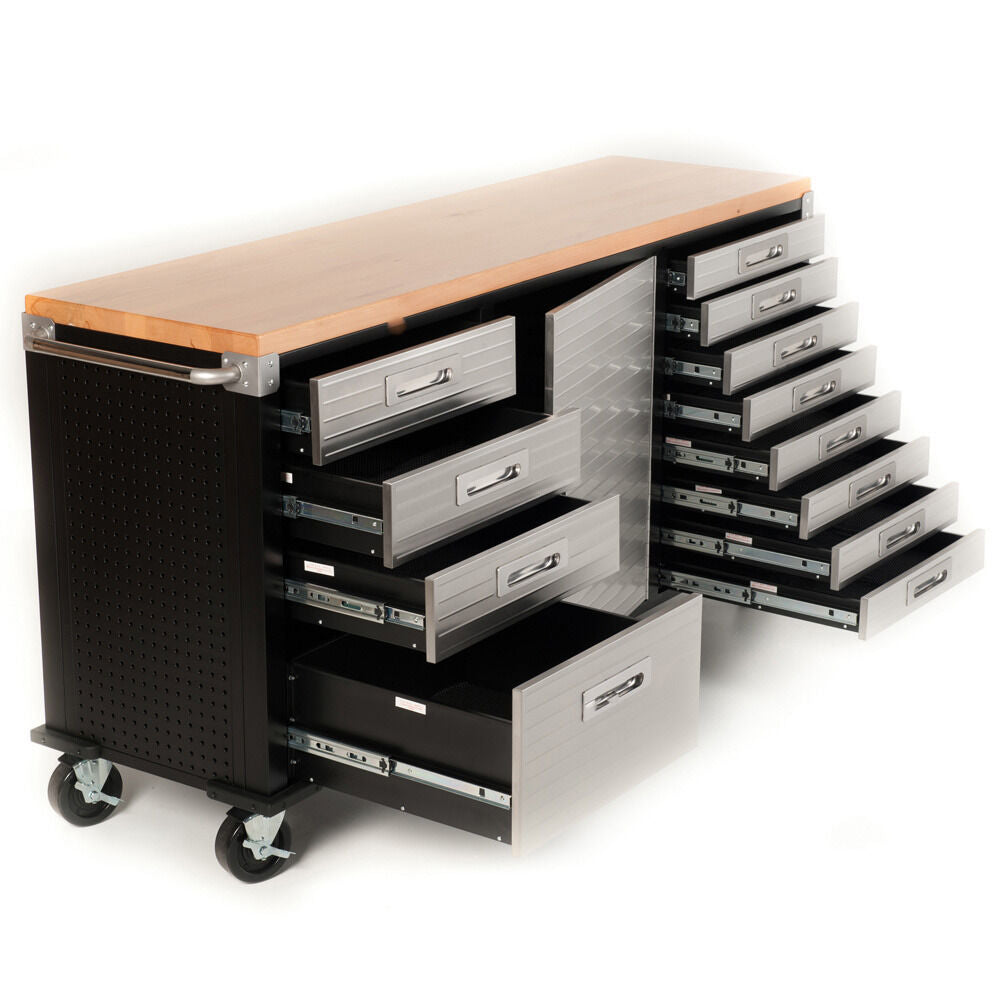 Seville Classics Rolling Workbench 12 Drawer storage