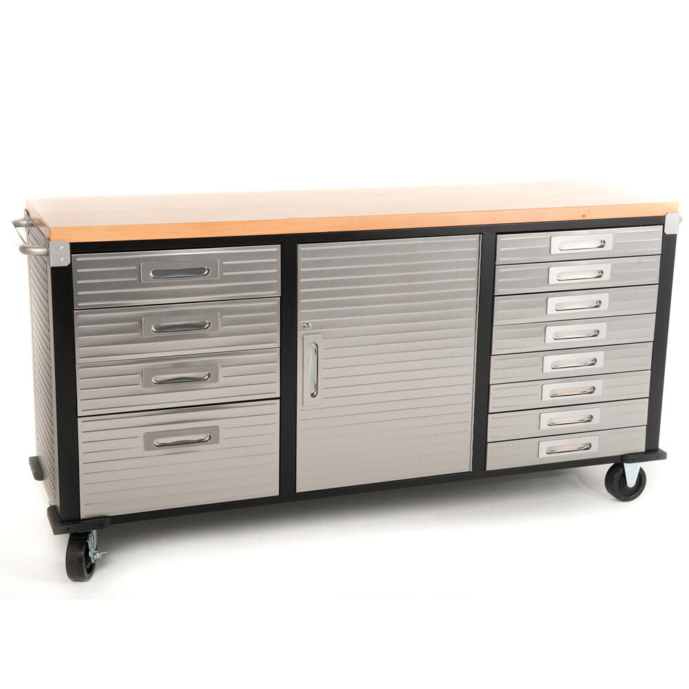 Seville Classics Rolling Workbench 12 Drawer storage