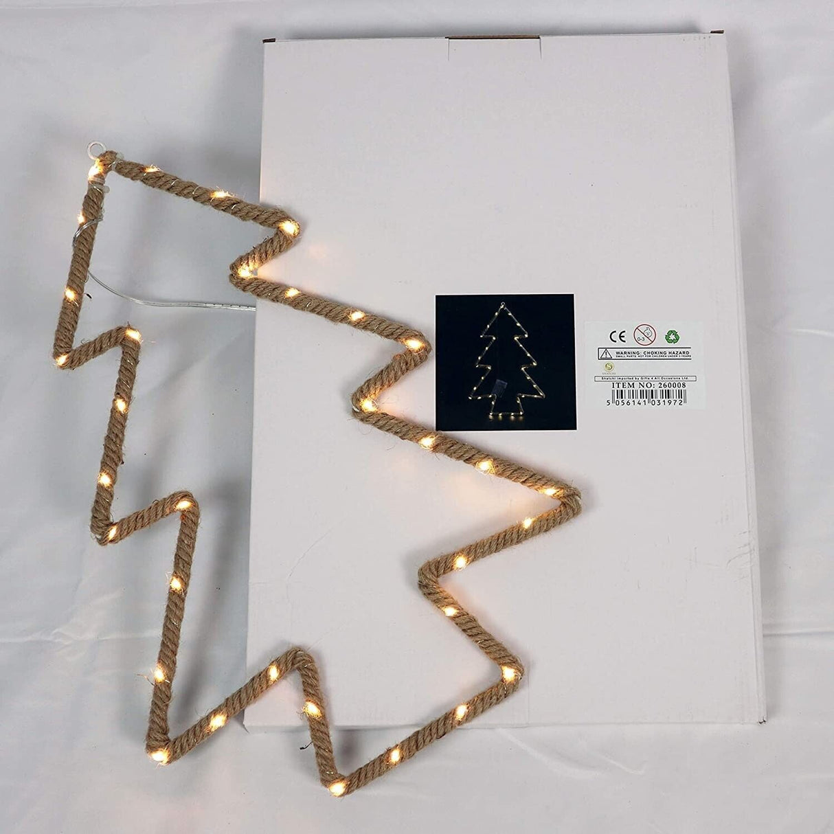 Christmas Tree Hemp LED Rope Light Silhouette
