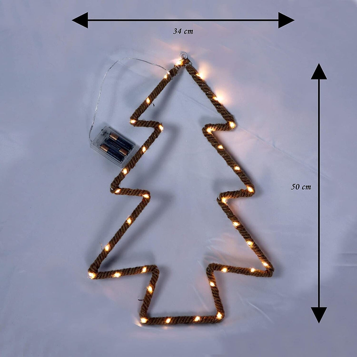 Christmas Tree Hemp LED Rope Light Silhouette