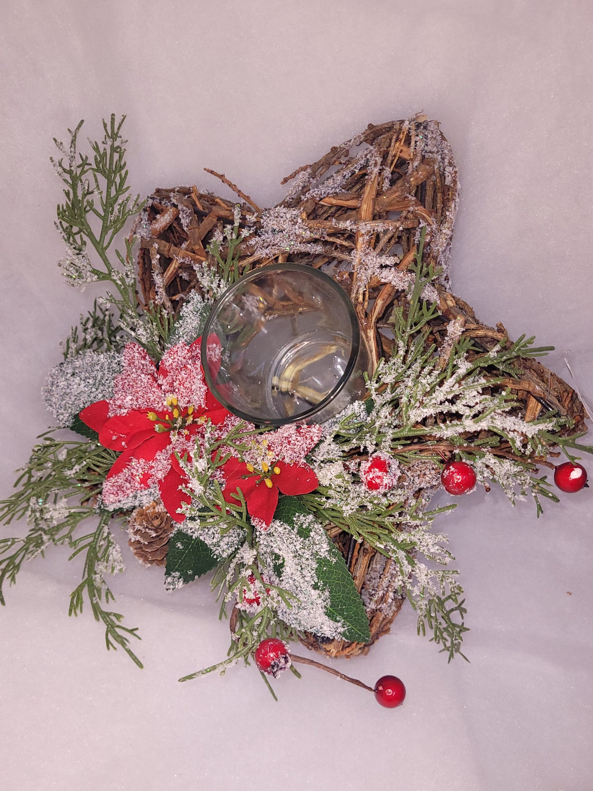 Twig Wrapped Star Centrepiece Candle Holder