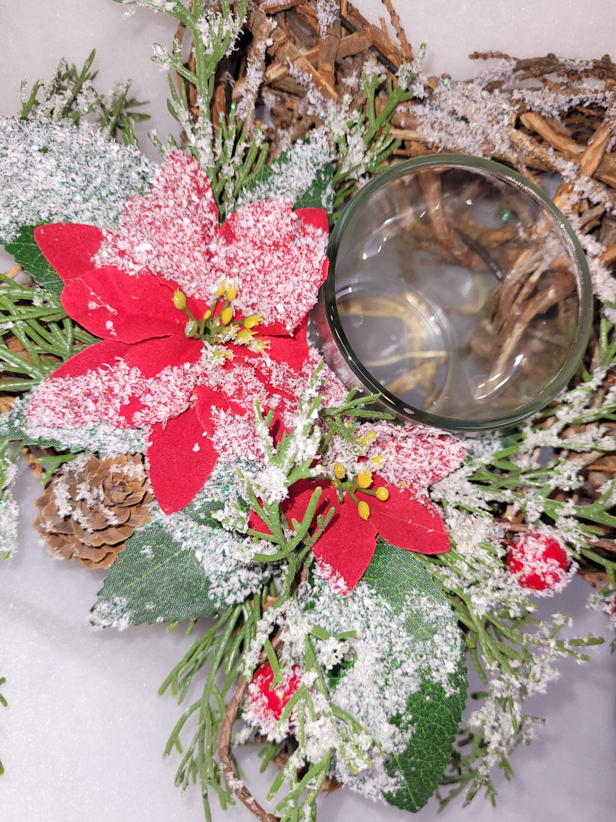 Twig Wrapped Star Centrepiece Candle Holder