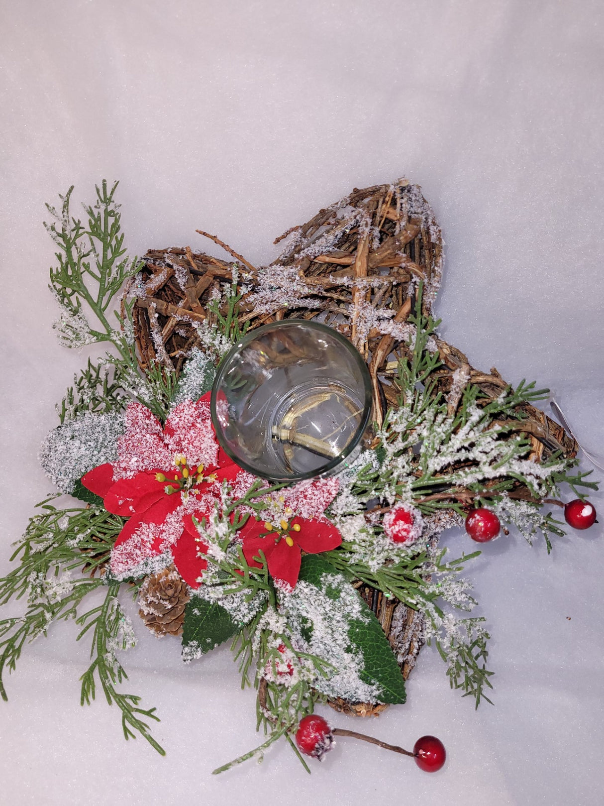 Twig Wrapped Star Centrepiece Candle Holder