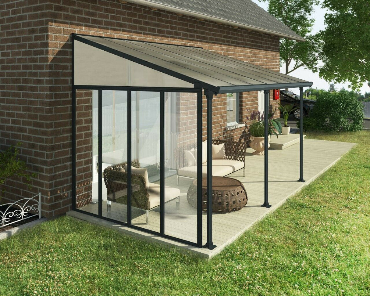 Side Wall for Tuscany Patio Cover Grey Tuscany By Palram Canopia