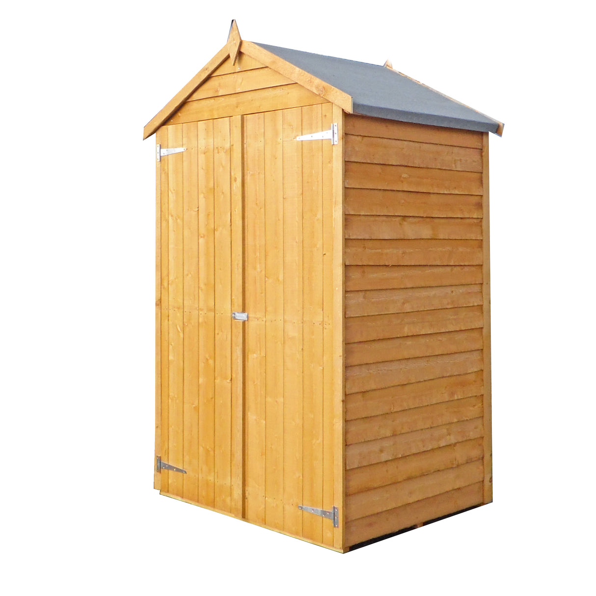 Garden Value Overlap 4 x 3 Double Door Shed with shelves