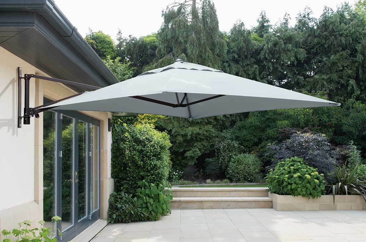 Wall Mounted Cantilever Parasol - Grey