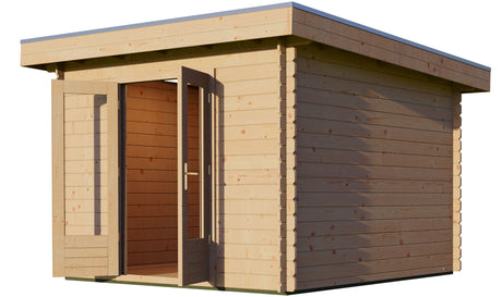 3x3m Log Cabin with Pent Roof