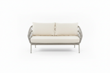 Harbour 4 Seat Garden Furniture Lounge Set - Grey Rope Frame/Beige