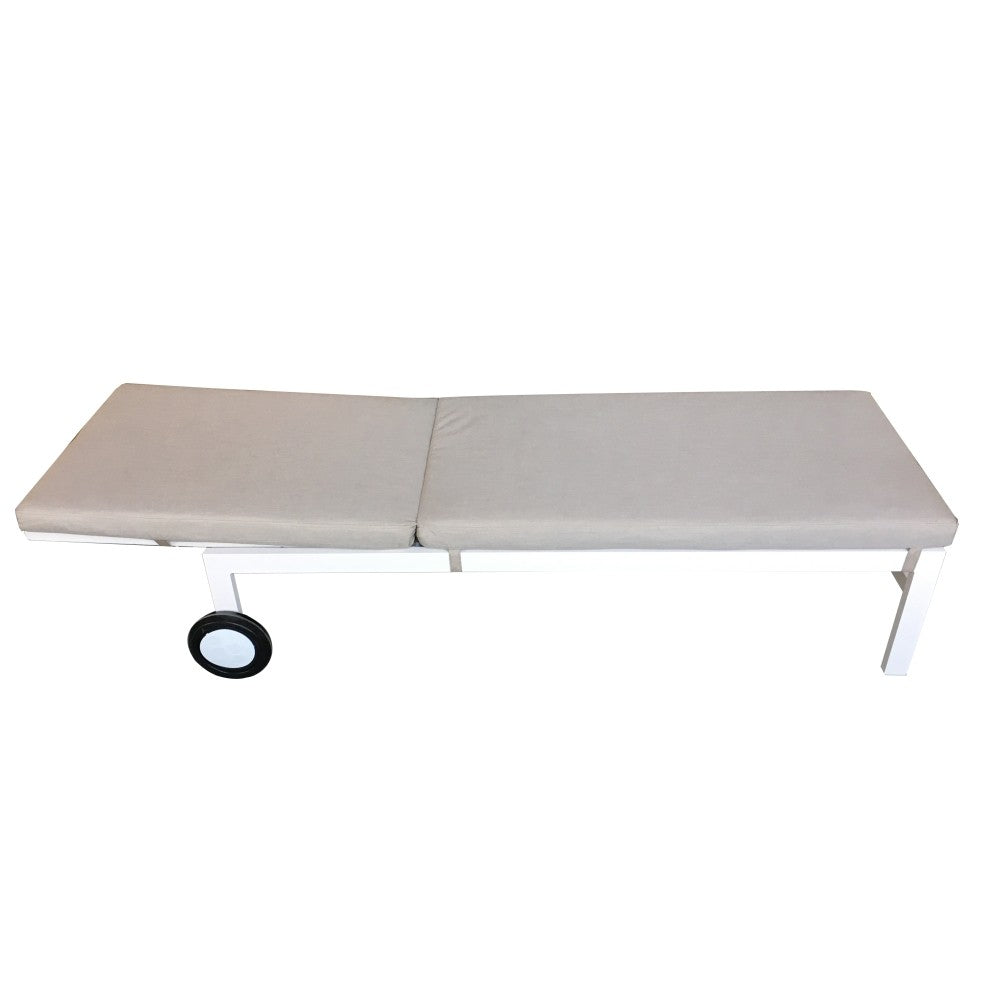 Norfolk Leisure Titchwell Luxury Garden Furniture Single Sunlounger - WHITE