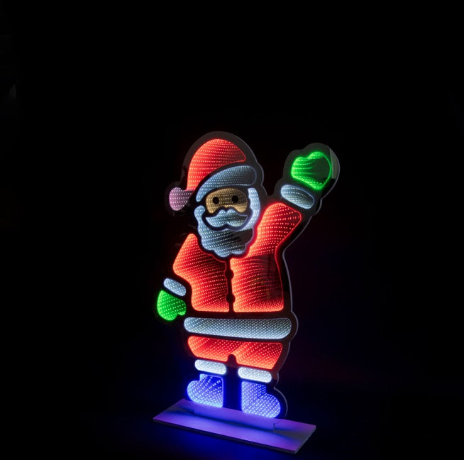 120cm Infinity LED Waving Santa