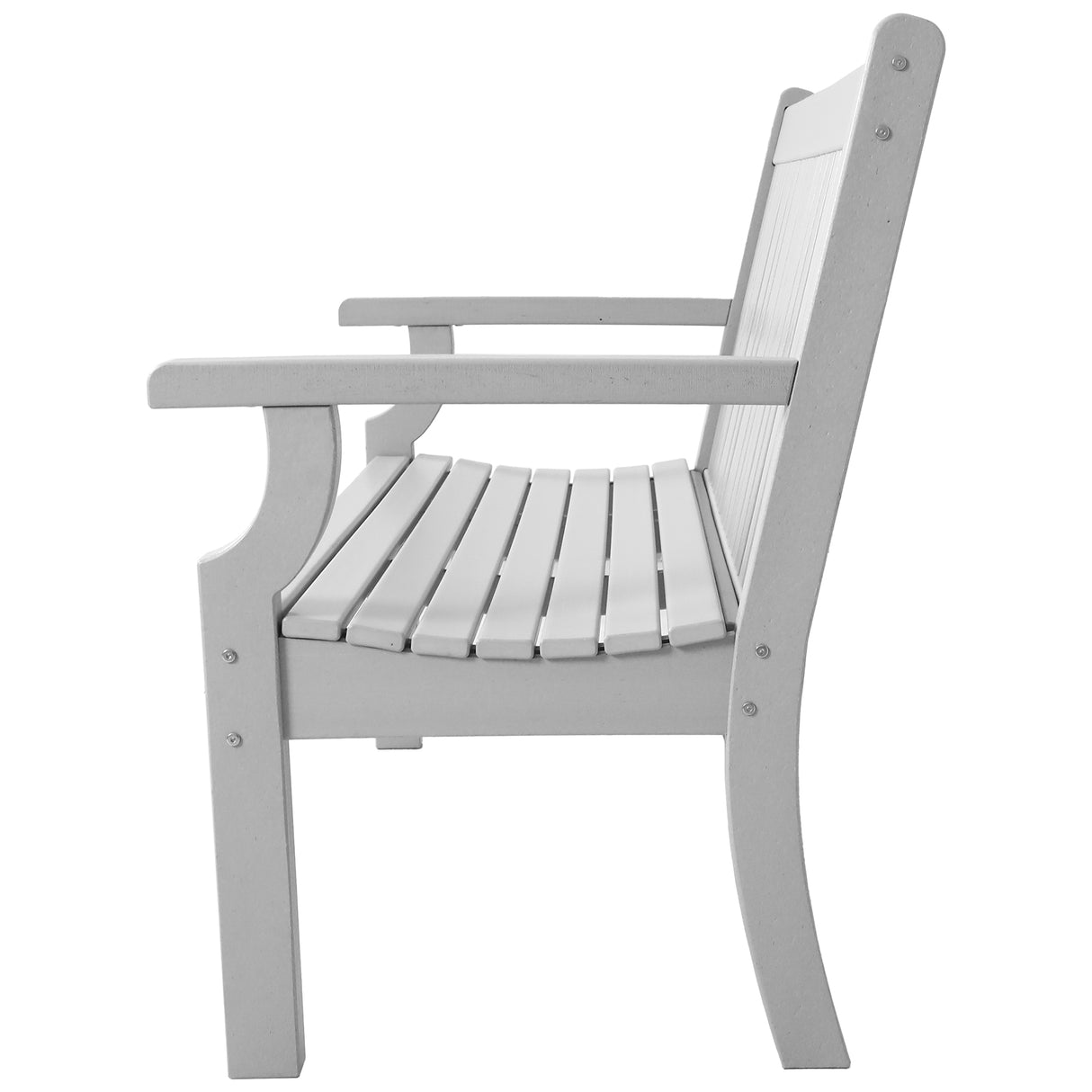 2 Seat Bench Viewpoint Faux Wood Outdoor  - Light Grey