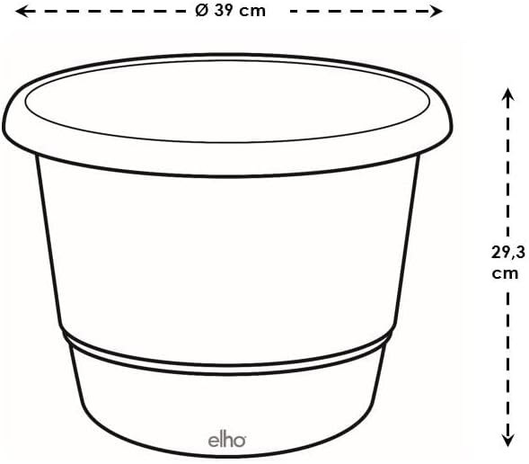 Amiga Round Plant Pot 40cm - Anthracite
