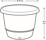 Amiga Round Plant Pot 40cm - Anthracite