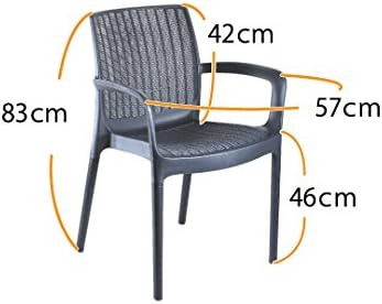 Keter Bali Dining Chair - Graphite Grey