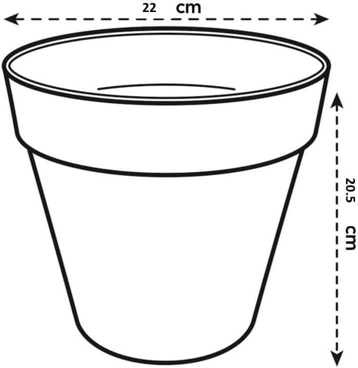 Urban Jungle Plant Pot - Indoor or Outdoor - 22cm Warm Grey