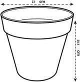 Urban Jungle Plant Pot - Indoor or Outdoor - 22cm Warm Grey