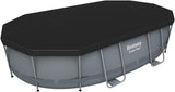 Bestway Power Steel Above Ground Pool with Filter Pump, Ladder and Cover - 16 ft