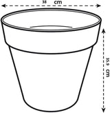 Urban Jungle Plant Pot - Indoor or Outdoor - 38cm Coffee